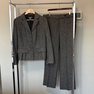 Ann Taylor Gray Blazer & Trousers Suit